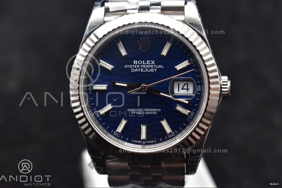 Blue VS3235 Jubilee Checked DateJust 126334 Best 1:1 Bracelet Dial SS on 41 VSF Edition 904L 0418